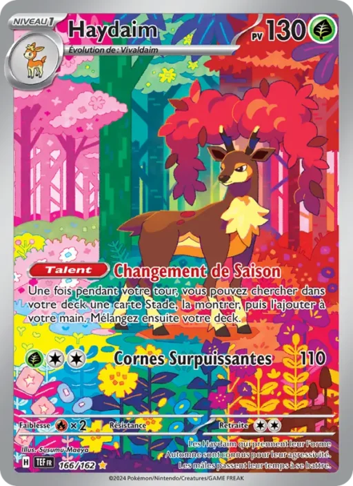 Carte Pokémon Haydaim 166/162 Illustration rare Forces Temporelles