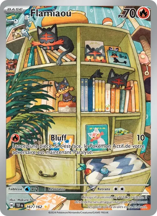 Carte Pokémon Flamiaou 167/162 Illustration rare Forces Temporelles