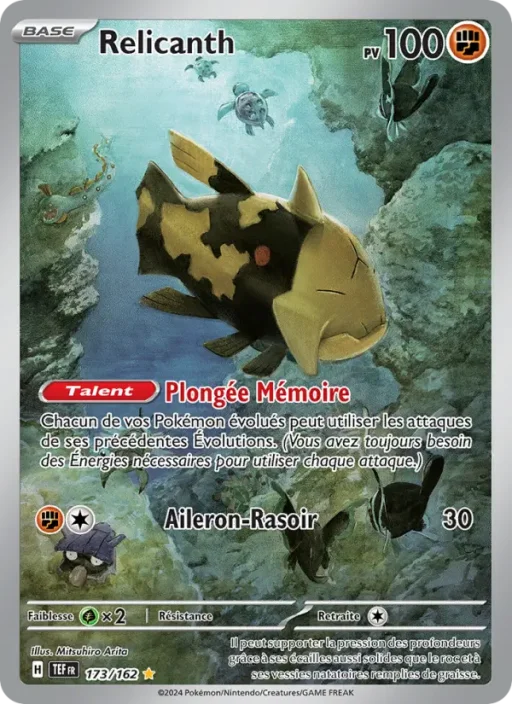 Carte Pokémon Relicanth 173/162 Illustration rare Forces Temporelles