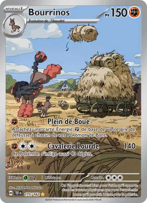 Carte Pokémon Bourrinos 175/162 Illustration rare Forces Temporelles