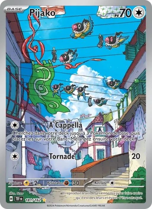 Carte Pokémon Pijako 181/162 Illustration rare Forces Temporelles