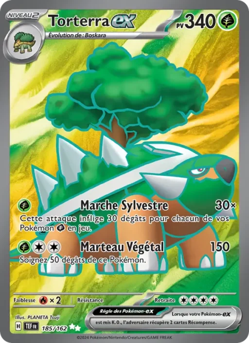 Carte Pokémon Torterra-ex 185/162 Ultra Rare Forces Temporelles