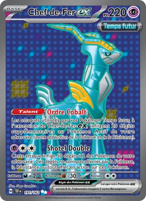 Carte Pokémon Chef-de-Fer-ex 191/162 Ultra Rare Forces Temporelles
