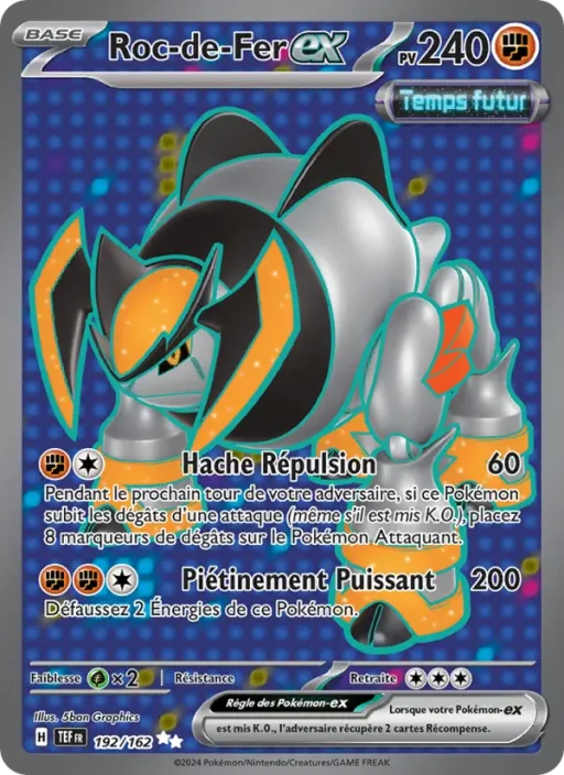 Carte Pokémon Roc-de-Fer-ex 192/162 Ultra Rare Forces Temporelles