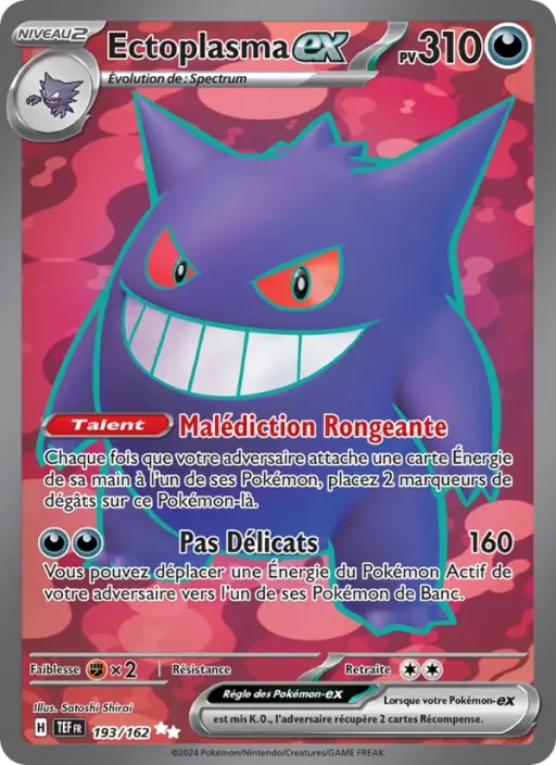 Carte Pokémon Ectoplasma-ex 193/162 Ultra Rare Forces Temporelles