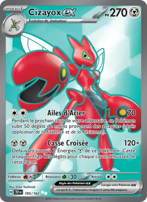 Carte Pokémon Cizayox-ex 195/162 Ultra Rare Forces Temporelles
