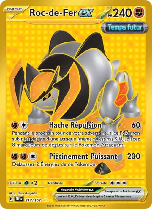 Carte Pokémon Roc-de-Fer-ex 217/162 Hyper rare Forces Temporelles