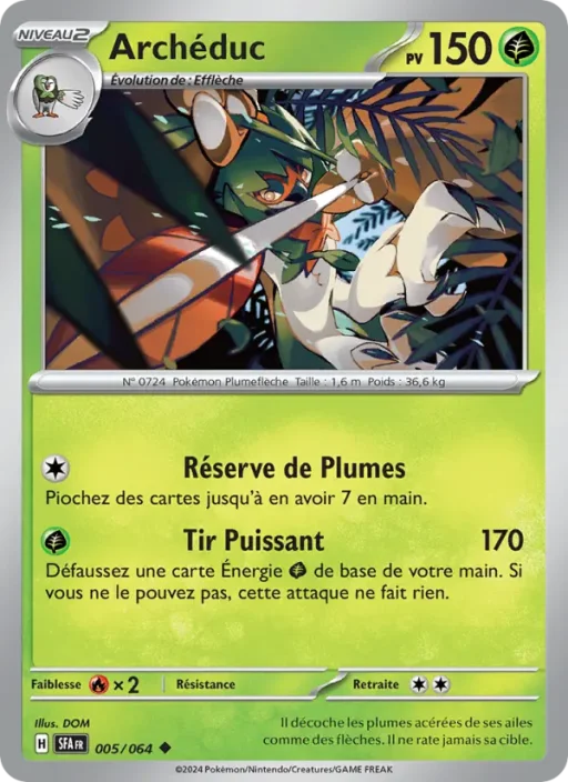 Carte Pokémon Archéduc 005/064 Peu Commune Fable Nébuleuse