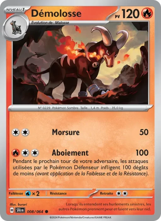 Carte Pokémon Démolosse 008/064 Commune Fable Nébuleuse