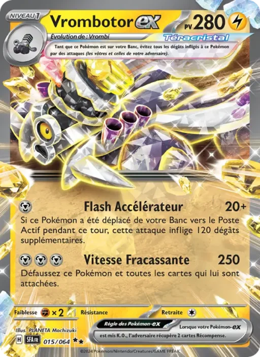 Carte Pokémon Vrombotor-ex 015/064 Double rare Fable Nébuleuse