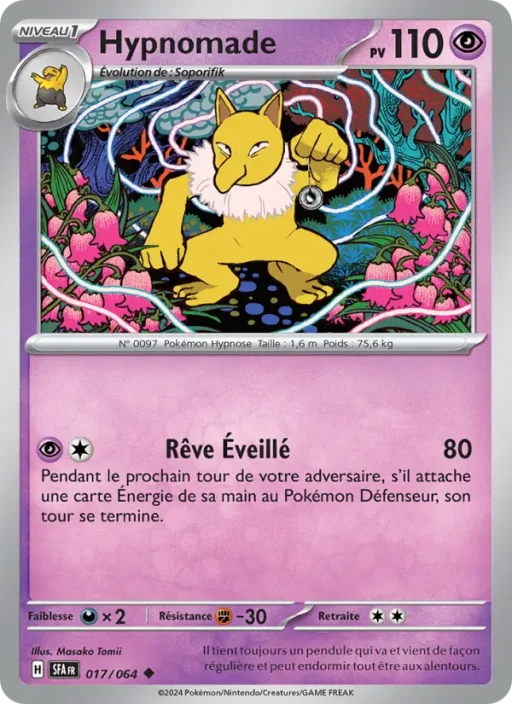Carte Pokémon Hypnomade 017/064 Peu Commune Fable Nébuleuse