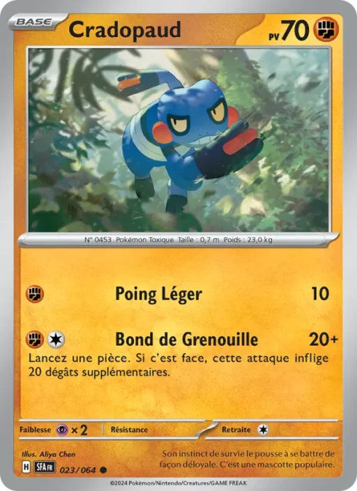 Carte Pokémon Cradopaud 023/064 Commune Fable Nébuleuse