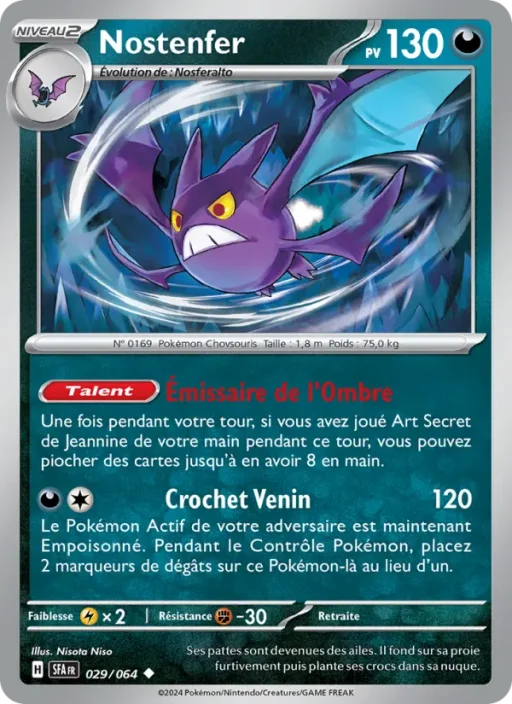 Carte Pokémon Nostenfer 029/064 Peu Commune Fable Nébuleuse