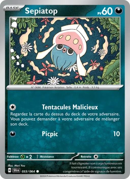 Carte Pokémon Sepiatop 033/064 Commune Fable Nébuleuse