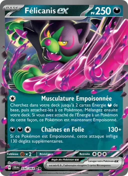 Carte Pokémon Félicanis-ex 036/064 Double rare Fable Nébuleuse