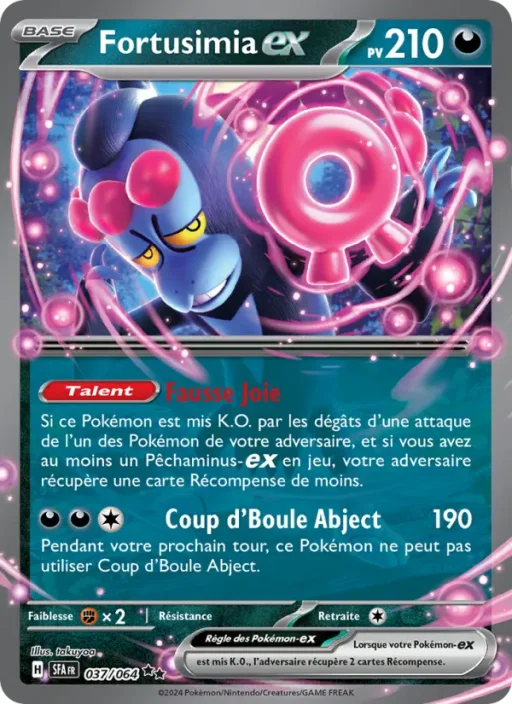 Carte Pokémon Fortusimia-ex 037/064 Double rare Fable Nébuleuse