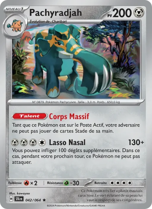 Carte Pokémon Pachyradjah 042/064 Rare Fable Nébuleuse