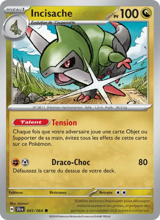 Carte Pokémon Incisache 045/064 Commune Fable Nébuleuse