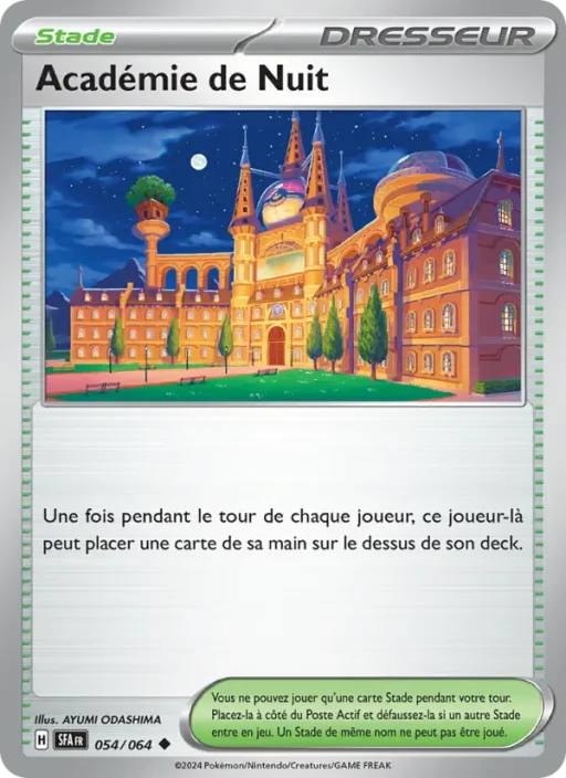 Carte Pokémon Académie de Nuit 054/064 Peu Commune Fable Nébuleuse
