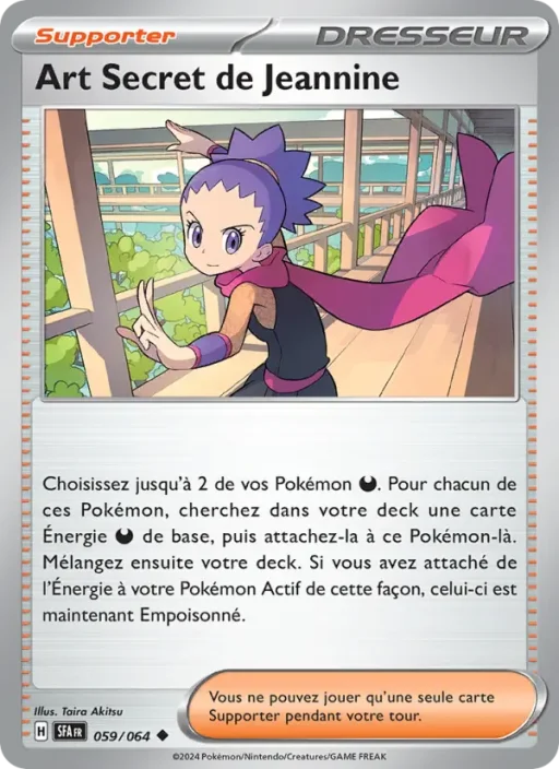 Carte Pokémon Art Secret de Jeannine 059/064 Peu Commune Fable Nébuleuse