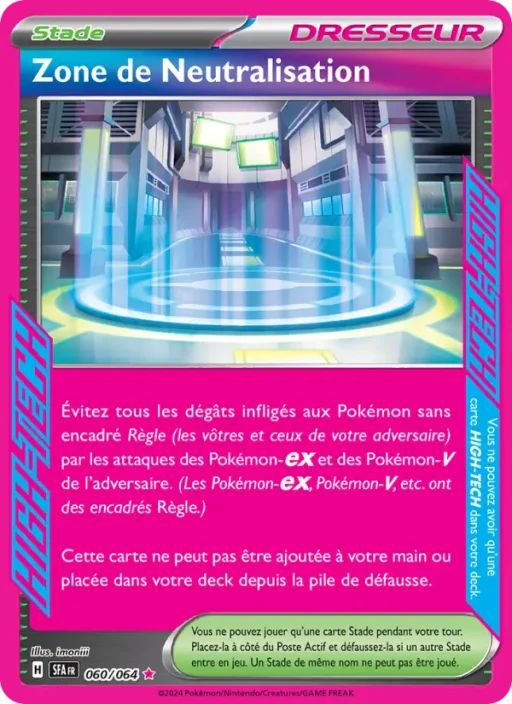 Carte Pokémon Zone de Neutralisation 060/064 HIGH-TECG rare Fable Nébuleuse