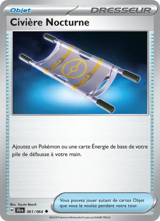 Carte Pokémon Civière Nocturne 061/064 Peu Commune Fable Nébuleuse