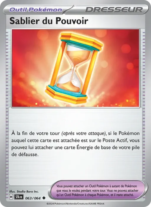Carte Pokémon Sablier du Pouvoir 063/064 Peu Commune Fable Nébuleuse