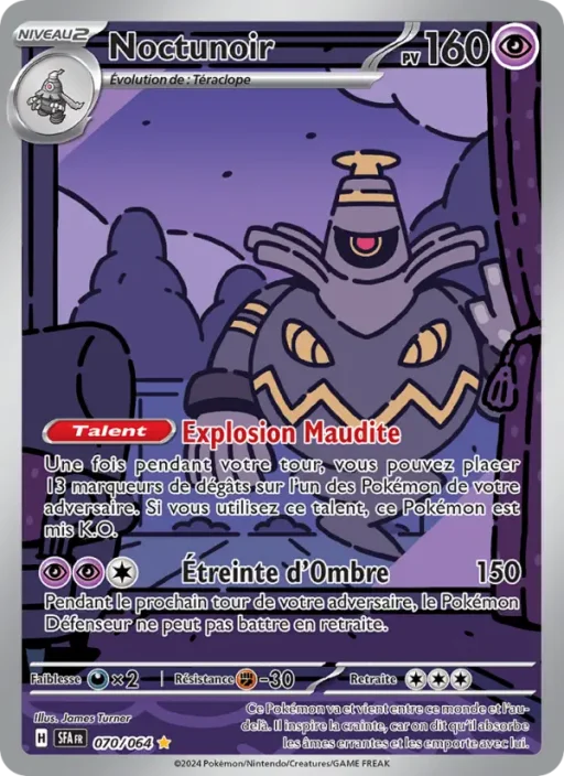 Carte Pokémon Noctunoir 070/064 Illustration rare Fable Nébuleuse