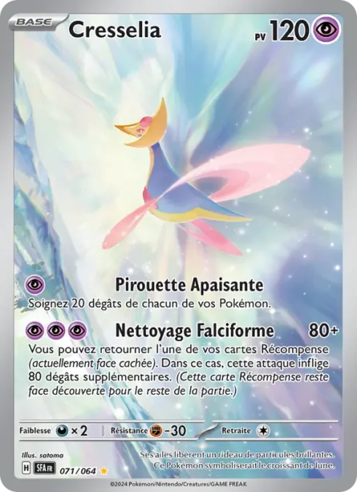 Carte Pokémon Cresselia 071/064 Illustration rare Fable Nébuleuse