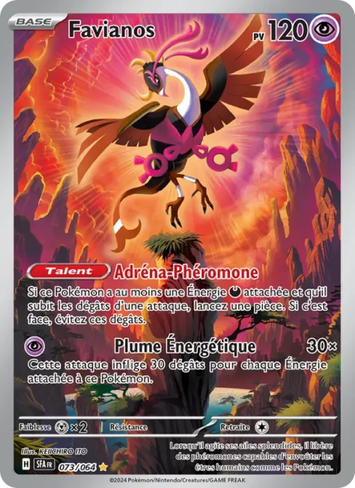 Carte Pokémon Favianos 073/064 Illustration rare Fable Nébuleuse