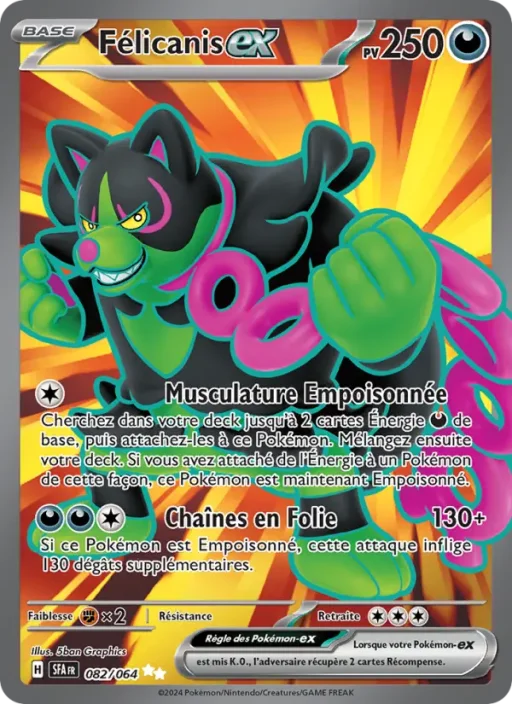 Carte Pokémon Félicanis-ex 082/064 Ultra Rare Fable Nébuleuse