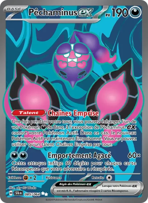 Carte Pokémon Pêchaminus-ex 085/064 Ultra Rare Fable Nébuleuse