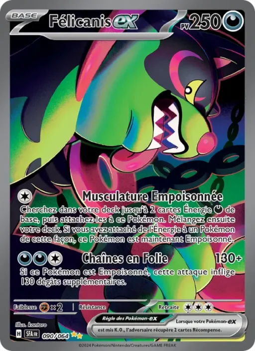 Carte Pokémon Félicanis-ex 090/064 Illustration spéciale rare Fable Nébuleuse