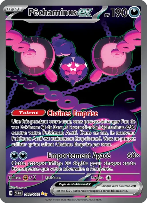 Carte Pokémon Pêchaminus-ex 093/064 Illustration spéciale rare Fable Nébuleuse