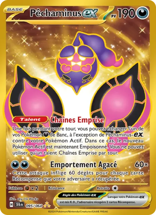 Carte Pokémon Pêchaminus-ex 095/064 Hyper rare Fable Nébuleuse