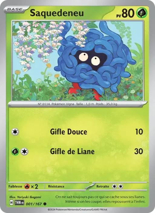 Carte Pokémon Saquedeneu 001/167 Commune Mascarade Crépusculaire