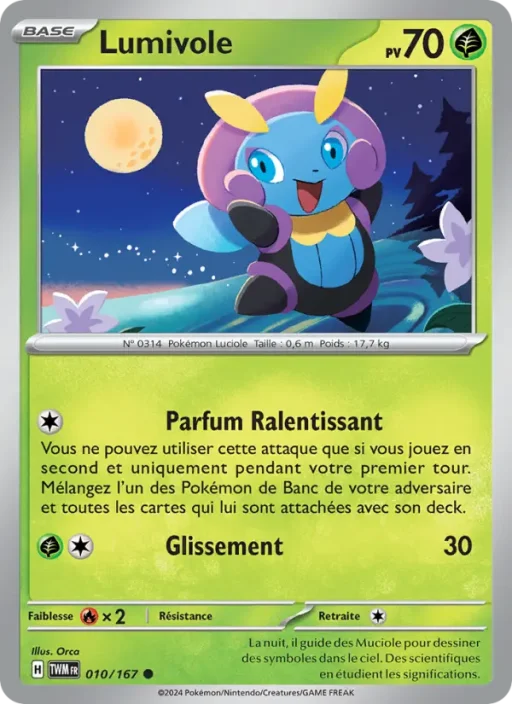 Carte Pokémon Lumivole 010/167 Commune Mascarade Crépusculaire