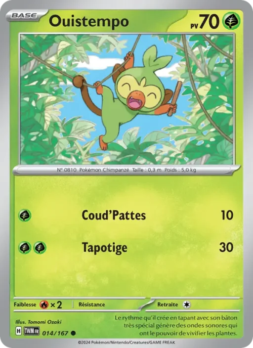 Carte Pokémon Ouistempo 014/167 Commune Mascarade Crépusculaire