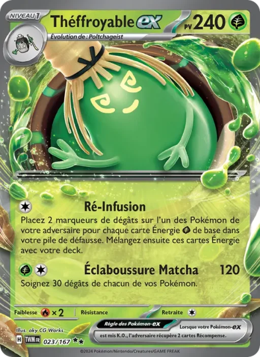 Carte Pokémon Théffroyable-ex 023/167 Double rare Mascarade Crépusculaire