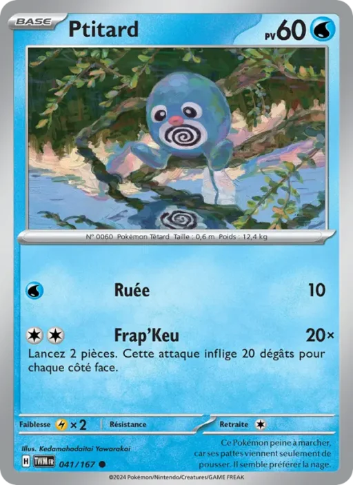 Carte Pokémon Ptitard 041/167 Commune Mascarade Crépusculaire