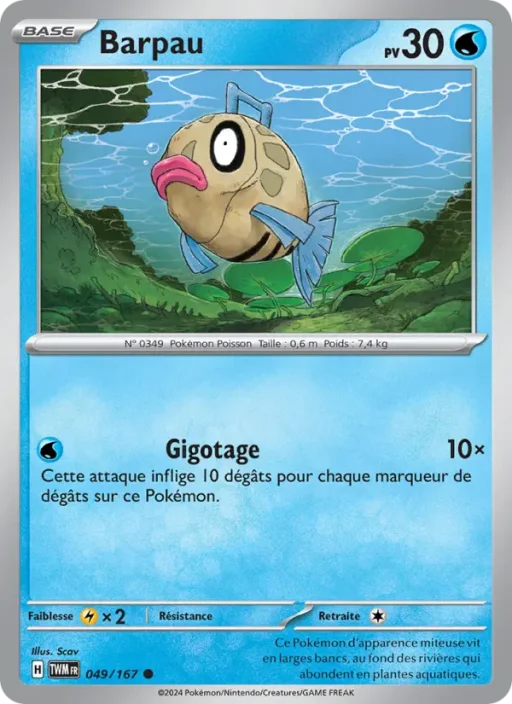 Carte Pokémon Barpau 049/167 Commune Mascarade Crépusculaire