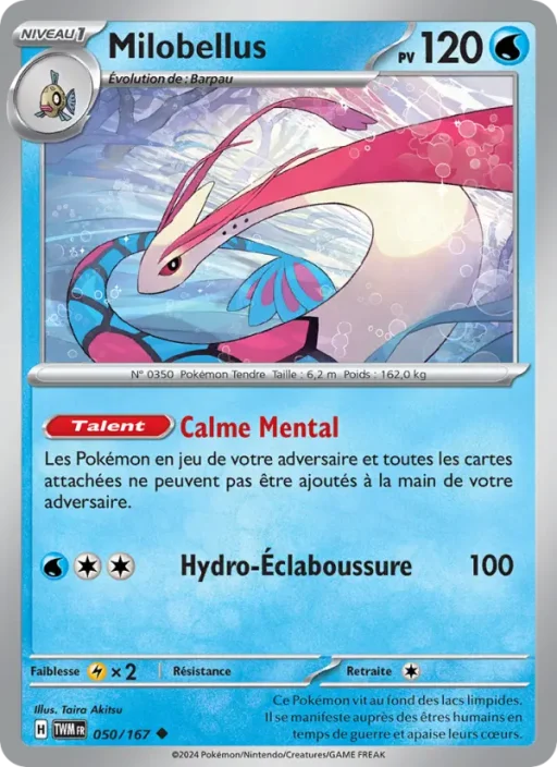 Carte Pokémon Milobellus 050/167 Peu Commune Mascarade Crépusculaire