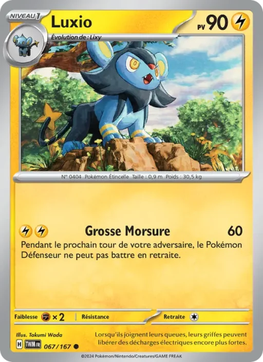 Carte Pokémon Luxio 067/167 Commune Mascarade Crépusculaire