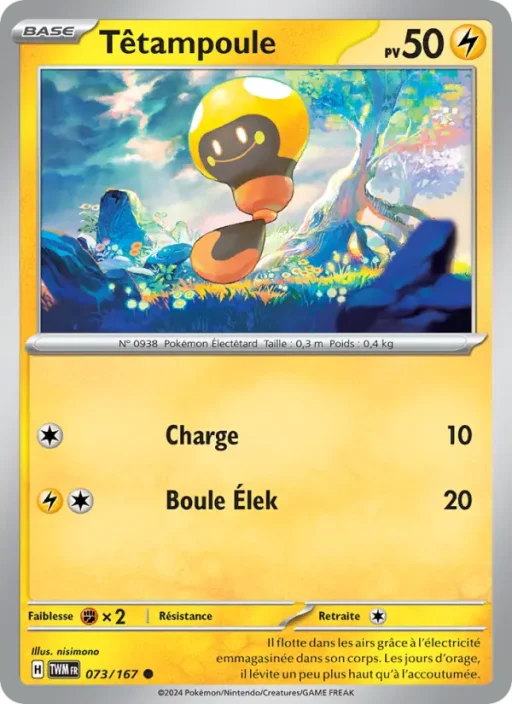 Carte Pokémon Têtampoule 073/167 Commune Mascarade Crépusculaire