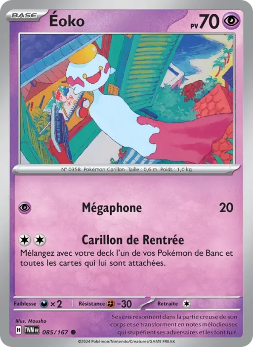 Carte Pokémon Éoko 085/167 Commune Mascarade Crépusculaire