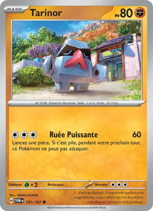 Carte Pokémon Tarinor 101/167 Commune Mascarade Crépusculaire