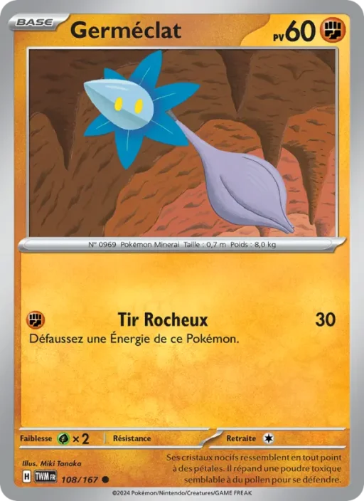 Carte Pokémon Germéclat 108/167 Commune Mascarade Crépusculaire