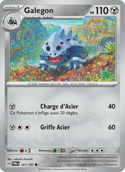 Carte Pokémon Galegon 121/167 Commune Mascarade Crépusculaire