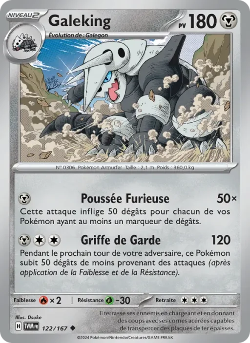 Carte Pokémon Galeking 122/167 Peu Commune Mascarade Crépusculaire