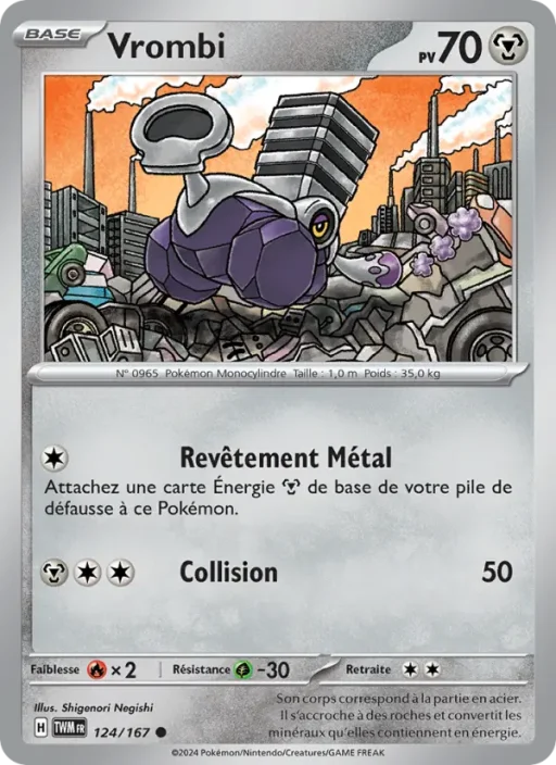 Carte Pokémon Vrombi 124/167 Commune Mascarade Crépusculaire